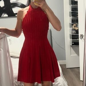 BEBE knit halter dress